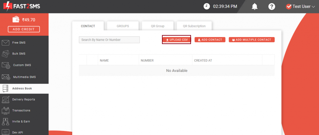 html file upload csv only
