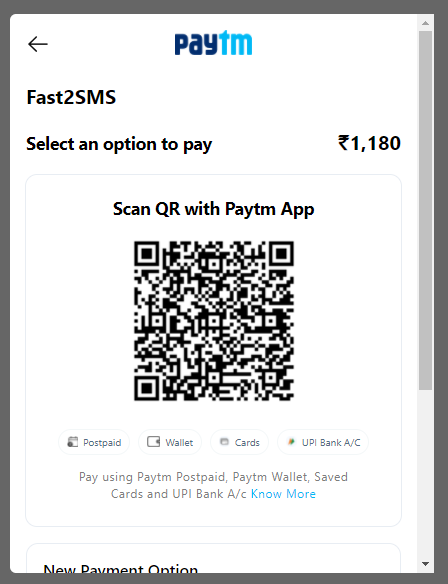 Paytm bulk sms payment
