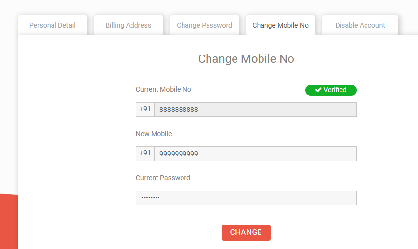 change mobile number in Fast2SMS