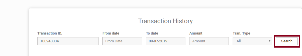 Transaction ID search