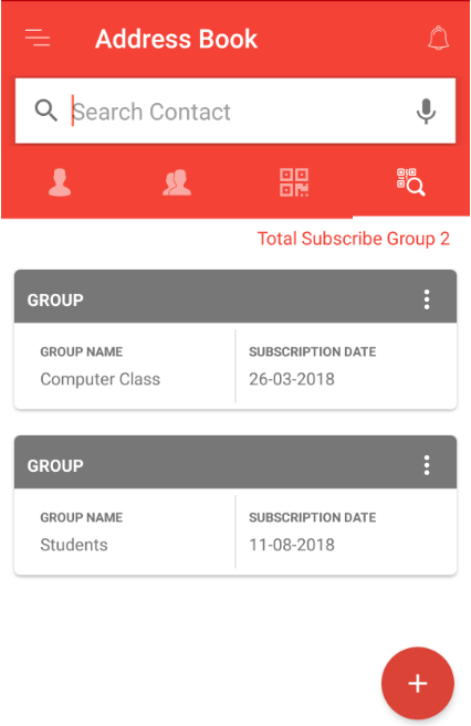 QR groups subscribed