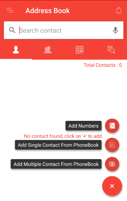 Adding Contacts in Address Book
