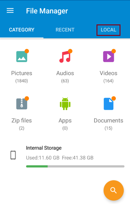File Manager to open QR 