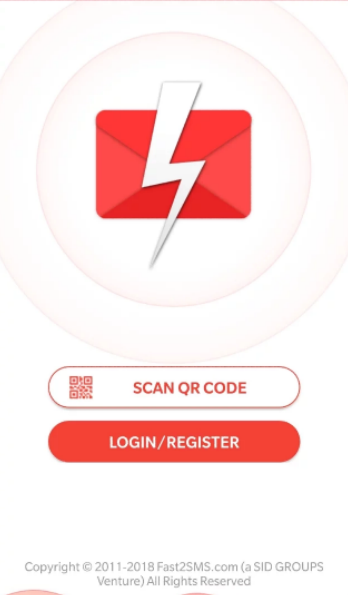 Login and registration in Fast2SMS