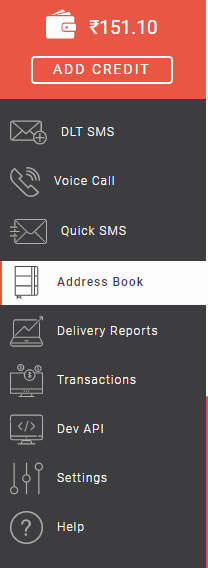 menu panel of fast2sm