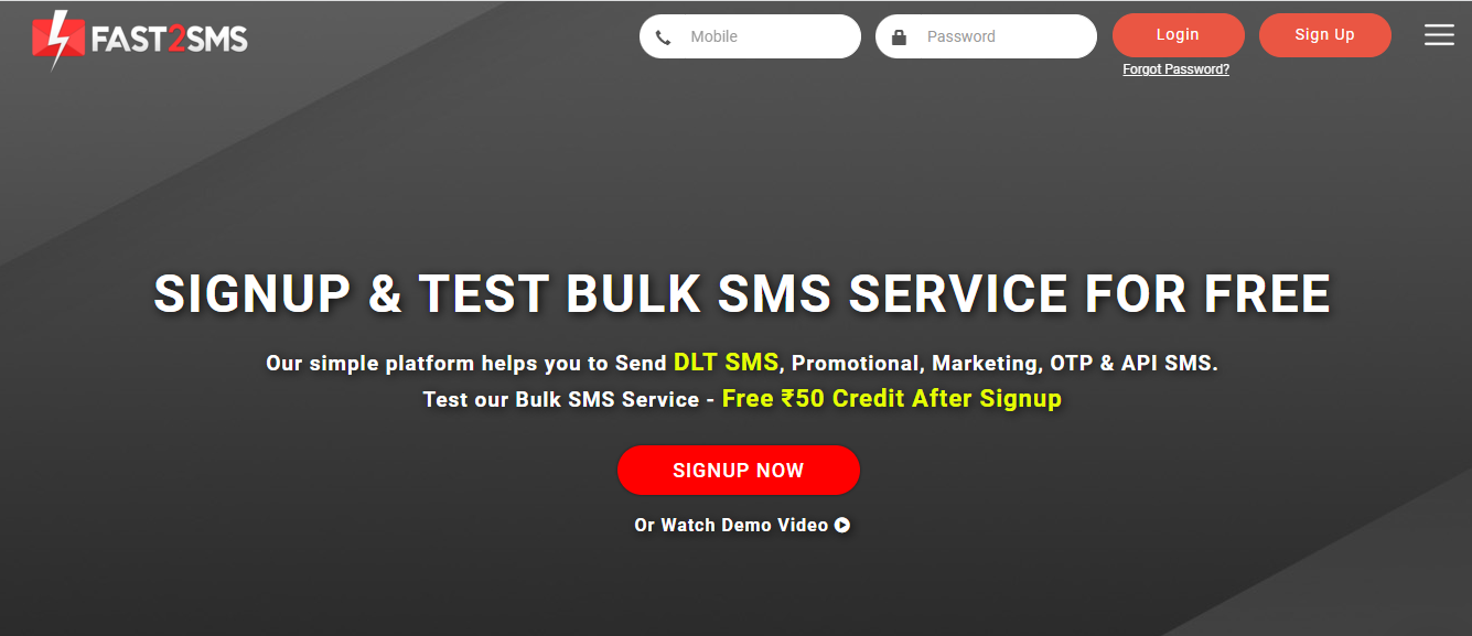 homepage fast 2sms