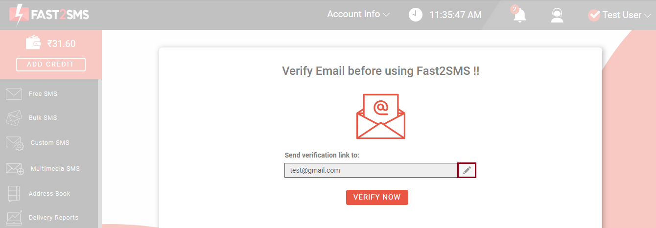 google verify email account by sms