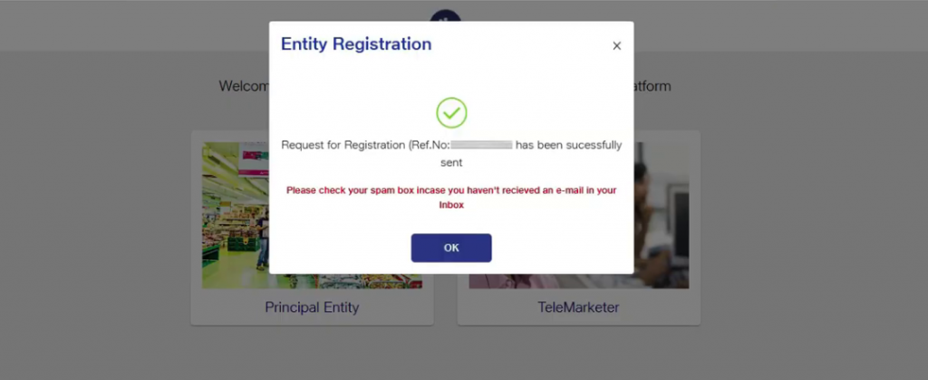 Entity Registration number
