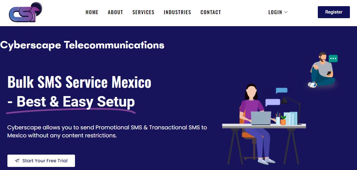 Cyberscape Telecommunication Bulk SMS service provider In Mexico