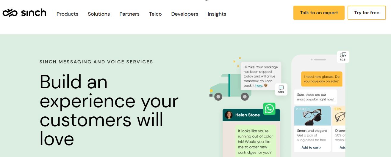 Sinch bulk SMS service provider in Mexico