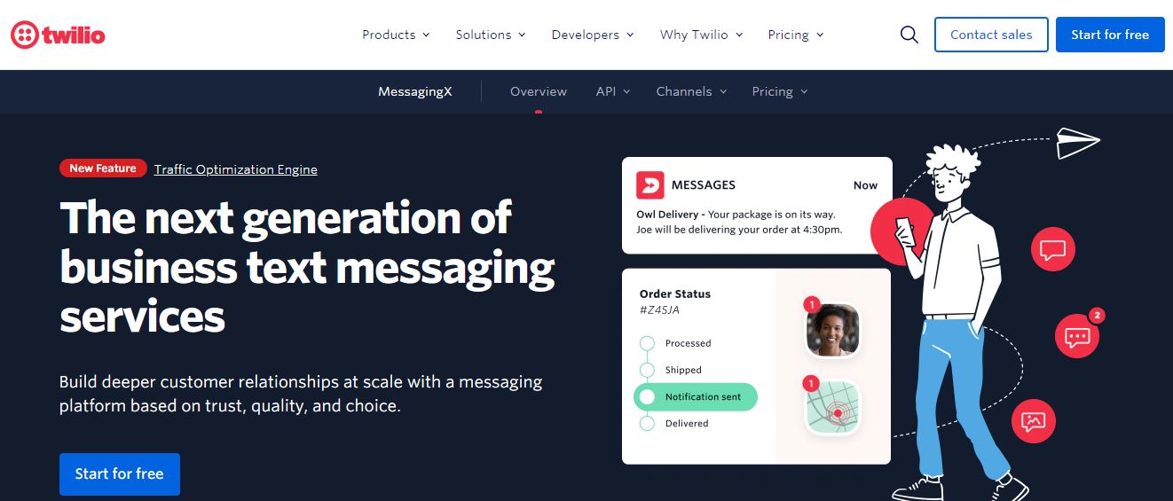 Twillio bulk SMS service provider Mexico