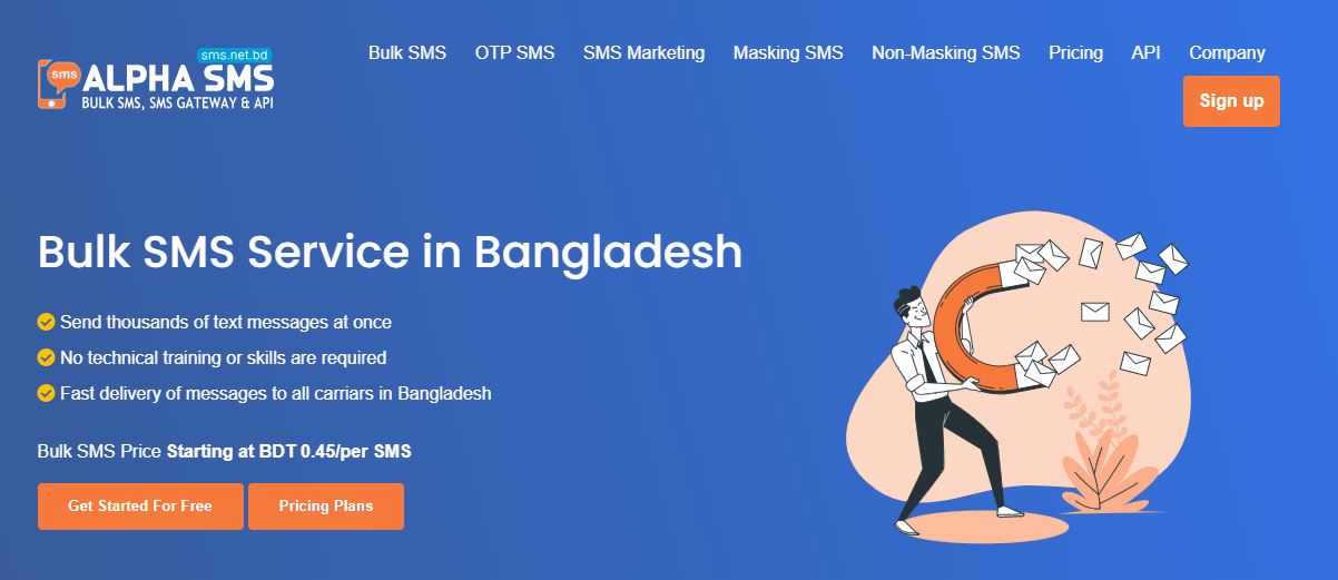 Alpha SMS bulk SMS service provide in Bangladesh