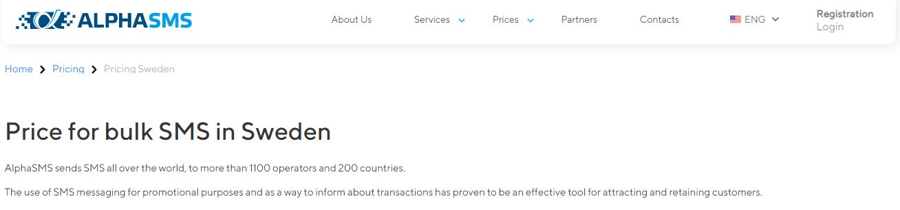 Alpha SMS bulk SMS services in Sweden