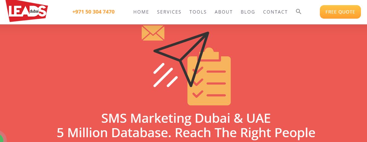 Leads Dubai Bulk SMS service provider UAE