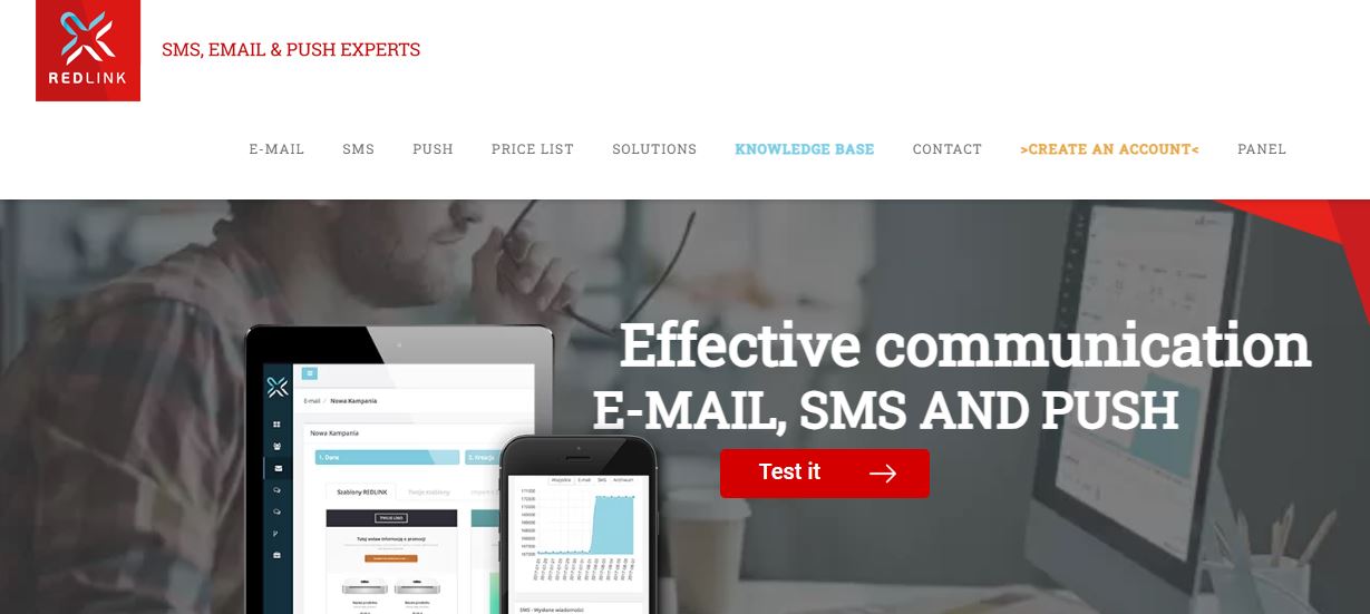 Red link Bulk SMS services in Poland