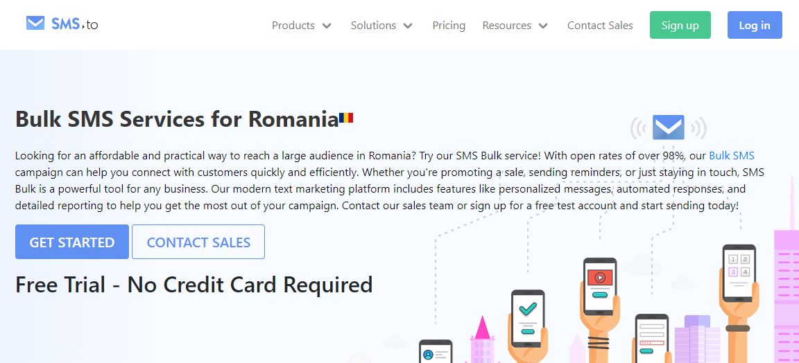 SMS.TO bulk SMS service provider in Romania