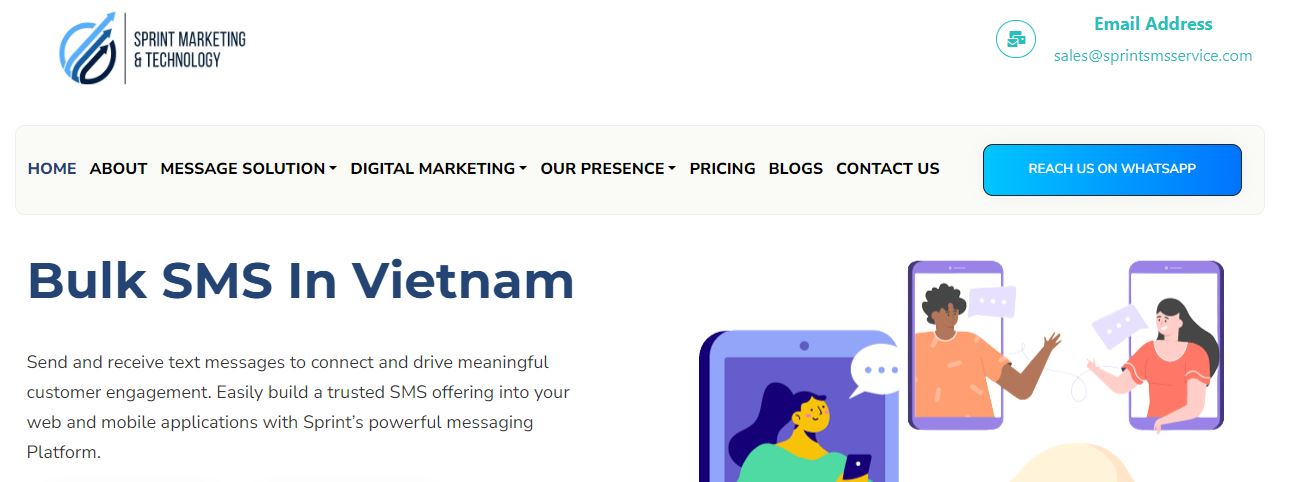 SPRINT MARKETING TECHNOLOGIES bulk SMS service Vietnam