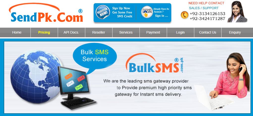SendPK.com SMS bulk SMS services in Pakistan
