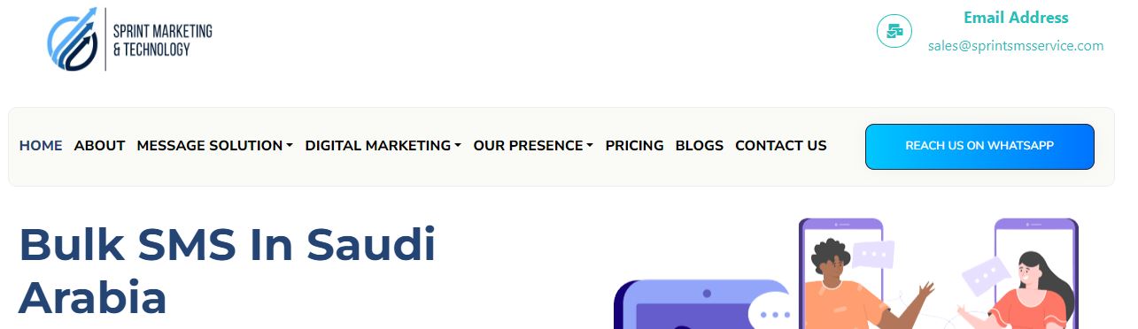 Sprint Market and Technology bulk SMS in Saudi Arabia