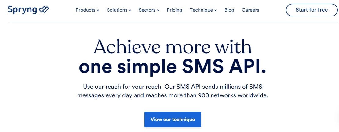 Spryng bulk SMS service provider in Belgium
