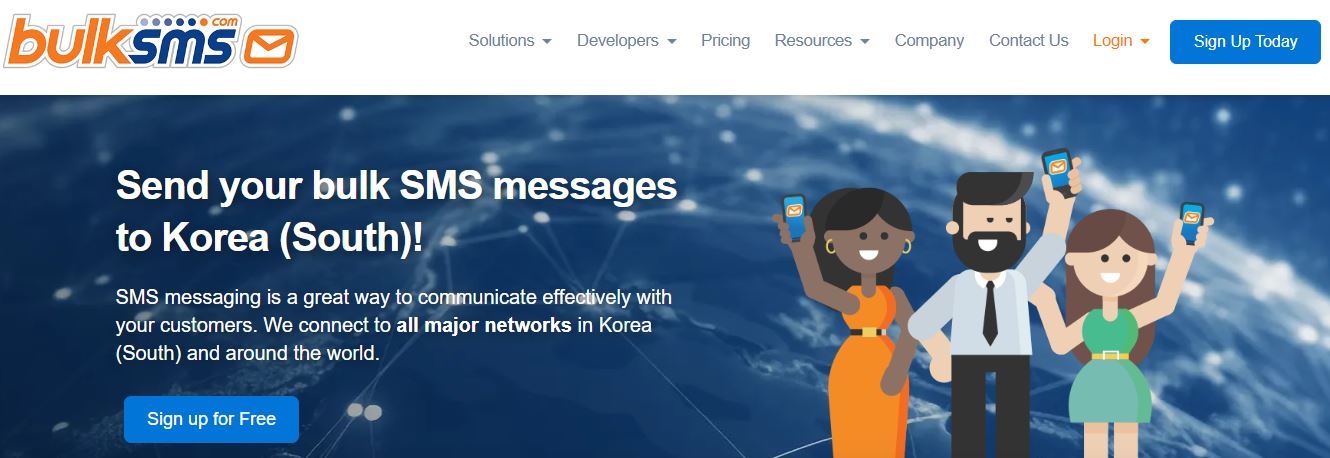 bulksms.com bulk SMS service South Korea