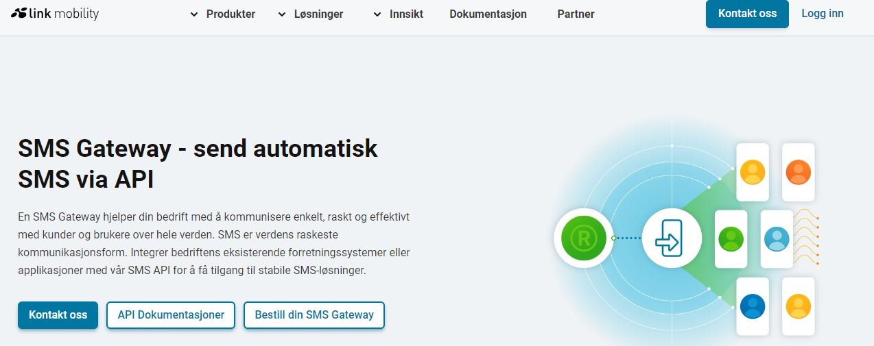 link mobility bulk SMS service provider in Norway