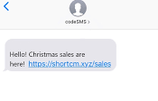 short links in SMS