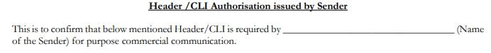 name of the company in the CLI form