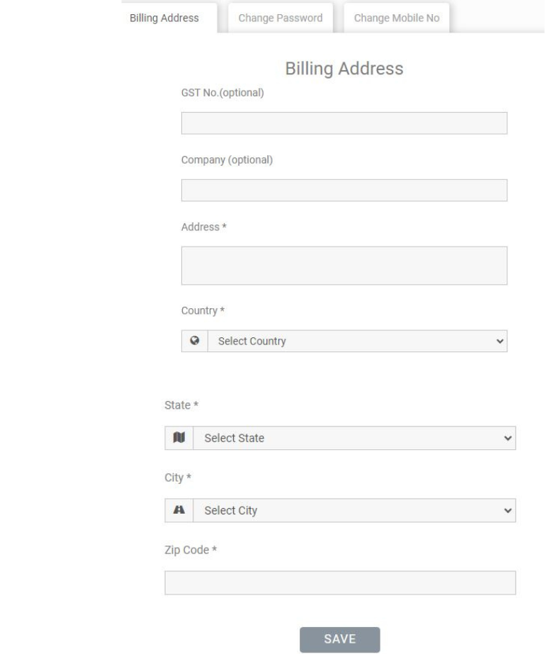 Fast2SMS resellers' billing address d section