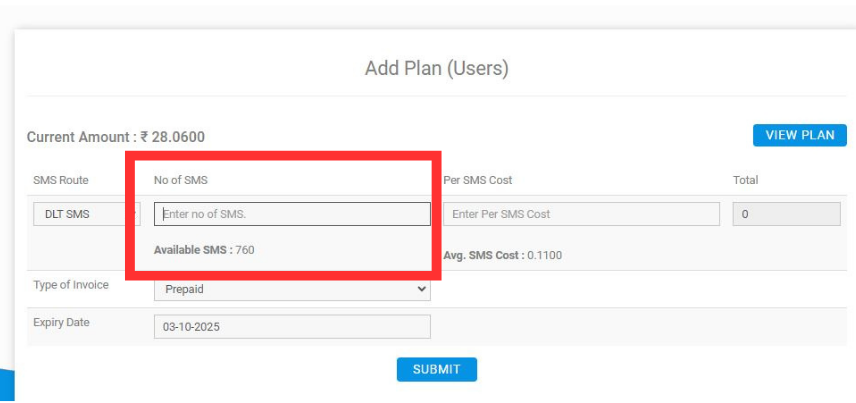 Assigning SMS credits (3)