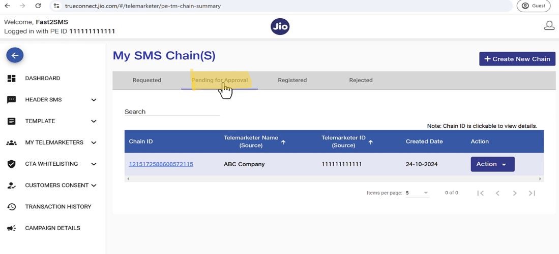 JIO PE-TM binding re approval 1