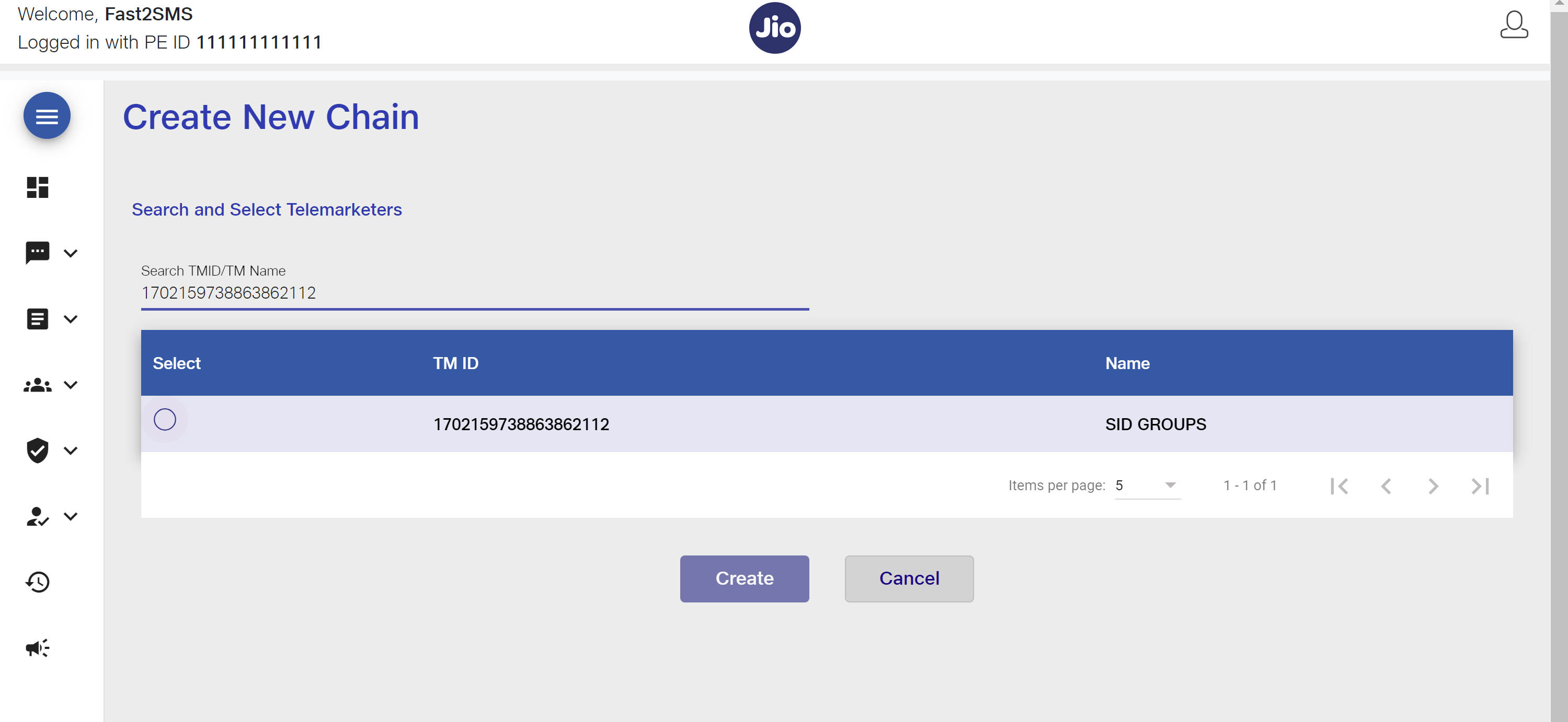 add telemarketer at JIO DLT step 4