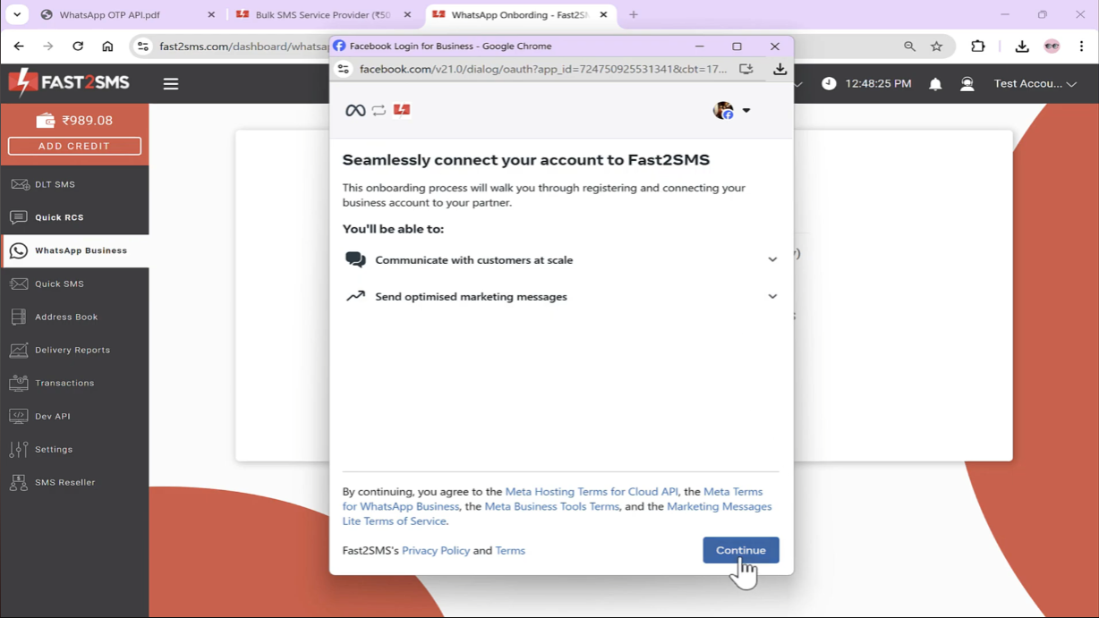 Connect with Facebook