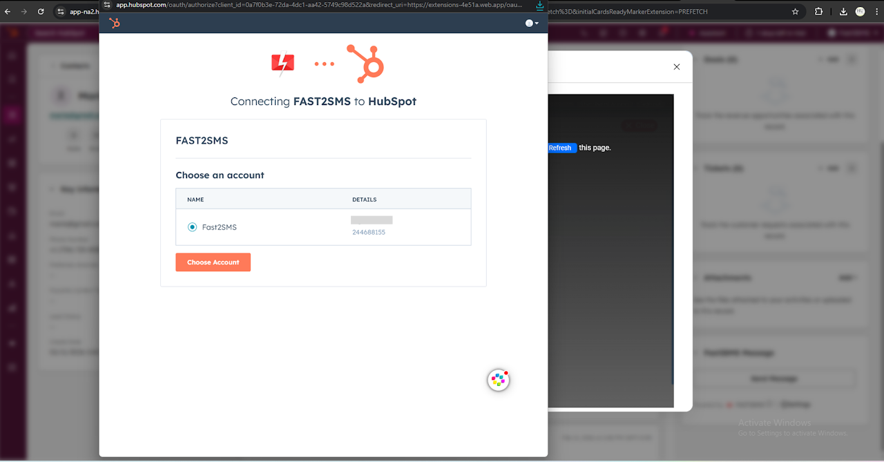 Connecting to HubSpot