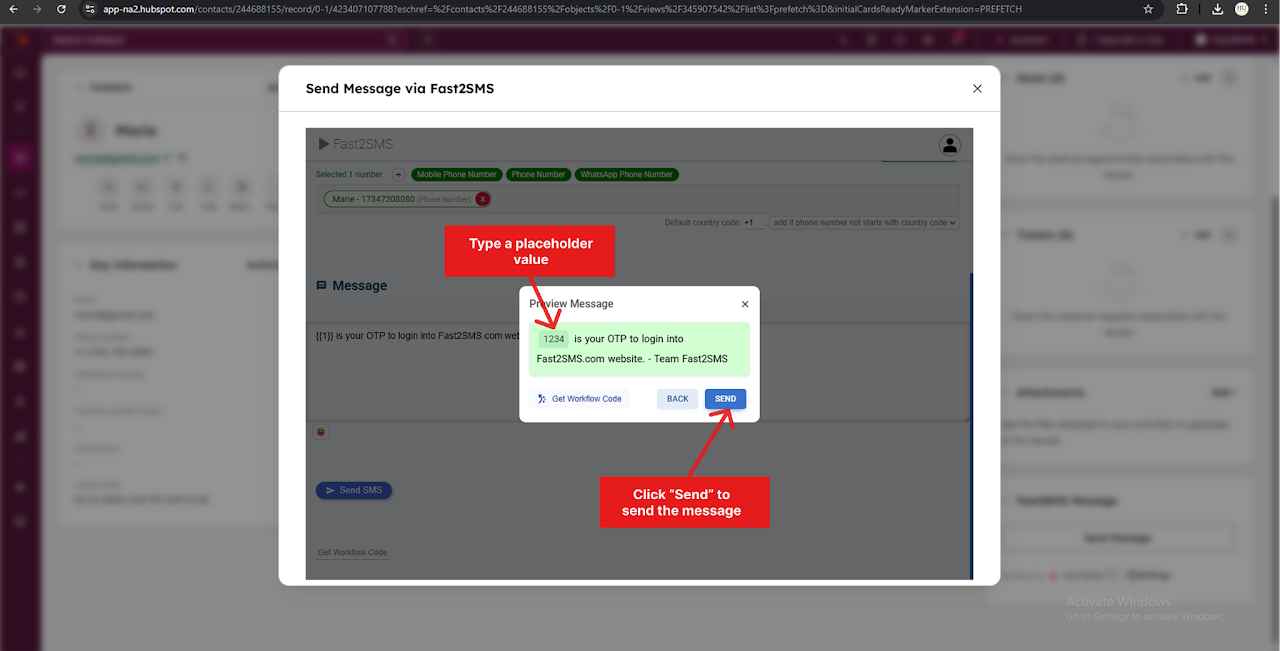 Message Template Editing