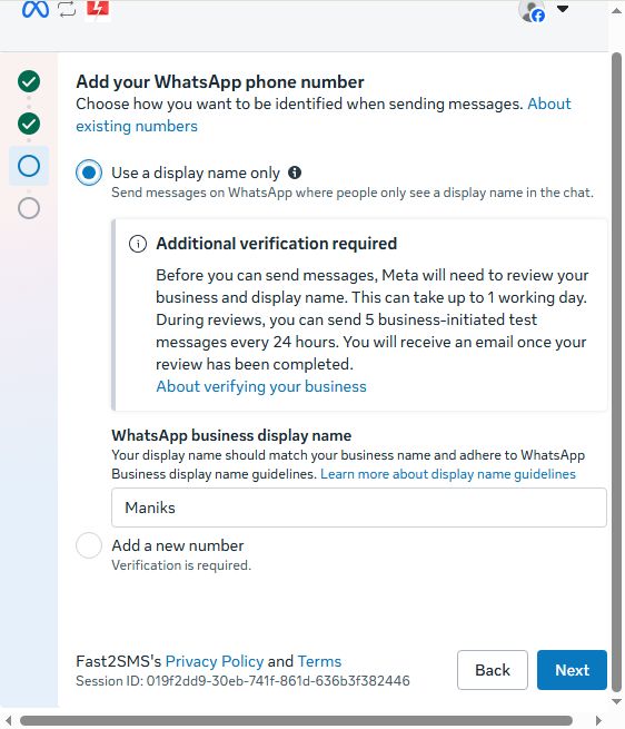 Reseller whatsapp in fast2sms